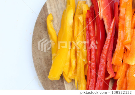 Sliced palermo sweet chilli pepper Sliced palermo sweet chilli pepper 139522132