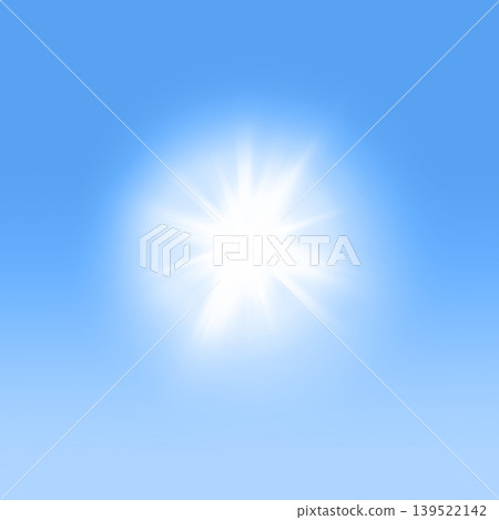 Blue sky and sunlight background material 139522142