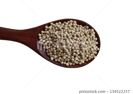 White peppercorns, used to add sharp, lasting heat and aroma to dishes. White peppercorns, used to add sharp, lasting heat and aroma to dishes. 139522257