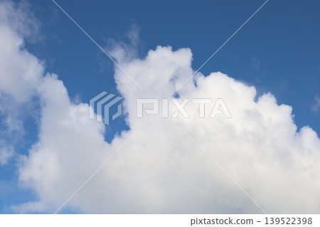 Blue sky background with white cloud 139522398