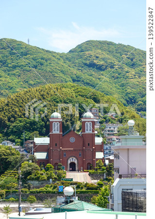 Urakami Cathedral as seen from Nagasaki Peace Park (photographed in May 2026) 139522847