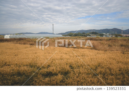 Scenic Countryside View from Train Between Kyoto and Nara Nov 27 2025 Scenic Countryside View from Train Between Kyoto and Nara Nov 27 2025 139523331