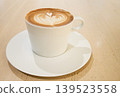 Caffe latte on the table 139523558