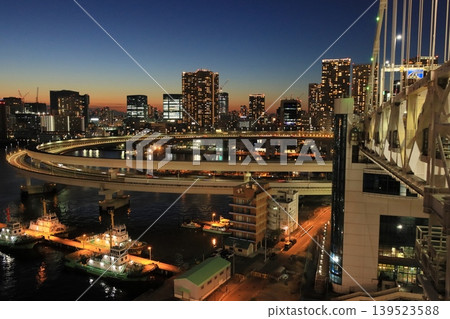 從彩虹橋看日落 環橋夜景 從彩虹橋看日落 環橋夜景 139523588