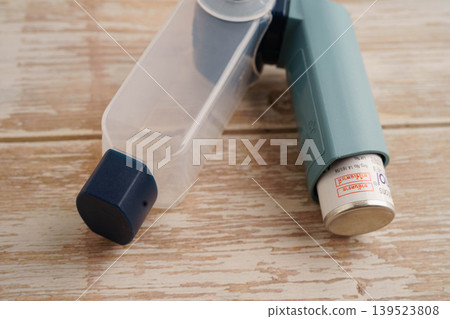Bangkok, Thailand May 4, 2026 Asthma and chronic obstructive pulmonary disease COPD, Asian teenage using metered dose inhaler MDI. Bangkok, Thailand May 4, 2026 Asthma and chronic obstructive pulmonary disease COPD, Asian teenage using metered dose inhaler MDI. 139523808