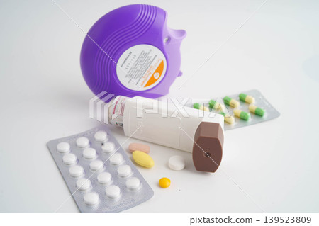 Bangkok, Thailand May 4, 2026 Asthma and chronic obstructive pulmonary disease COPD, metered dose inhaler MDI. 139523809