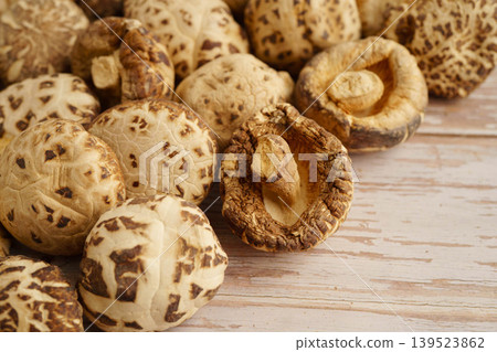 Dried shiitake mushroom, organic nature healthy food. Dried shiitake mushroom, organic nature healthy food. 139523862