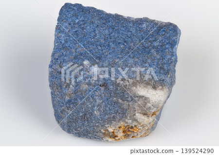 Sodalite with calcite features. Rough geometric form with granular surface. Distinct textured sodalite with calcite and contrasting white vein for various applications Sodalite with calcite features. Rough geometric form with granular surface. Distinct textured sodalite with calcite and contrasting white vein for various applications 139524290