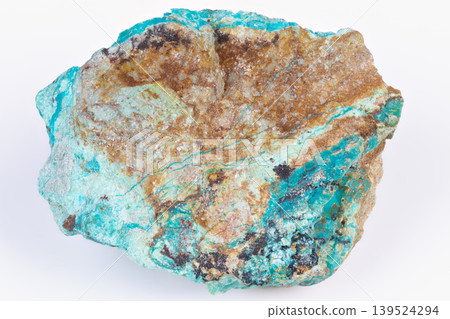 Vivid gemstone depiction. Close photograph showcasing sparkling green aventurine with natural brown matrix and crystalline facets for decorative or wellness purposes Vivid gemstone depiction. Close photograph showcasing sparkling green aventurine with natural brown matrix and crystalline facets for decorative or wellness purposes 139524294