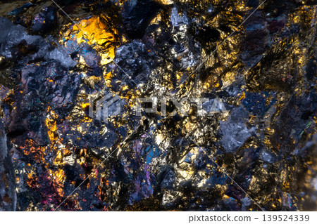 Festive gold flakes scattered across midnight rock texture, vibrant reflective highlights and rich contrast convey party glamour and premium packaging potential Festive gold flakes scattered across midnight rock texture, vibrant reflective highlights and rich contrast convey party glamour and premium packaging potential 139524339