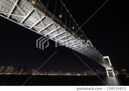 彩虹橋燈光璀璨,灣區夜景 彩虹橋燈光璀璨,灣區夜景 139524913