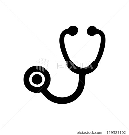 Simple Outline Handdrawn Stethoscope Icon Shape Medical Symbol Simple Outline Handdrawn Stethoscope Icon Shape Medical Symbol 139525102