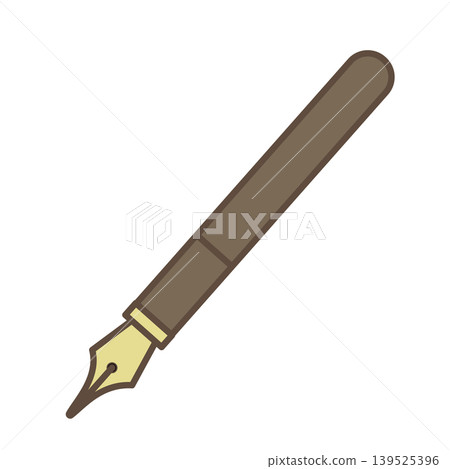 Simple fountain pen icon | High-quality stationery and writing instrument illustration material Simple fountain pen icon | High-quality stationery and writing instrument illustration material 139525396