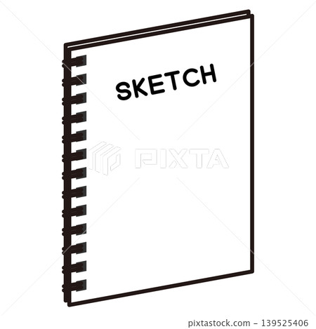 簡潔的直式單色素描本圖示 | 美術用品與筆記本插畫素材 簡潔的直式單色素描本圖示 | 美術用品與筆記本插畫素材 139525406