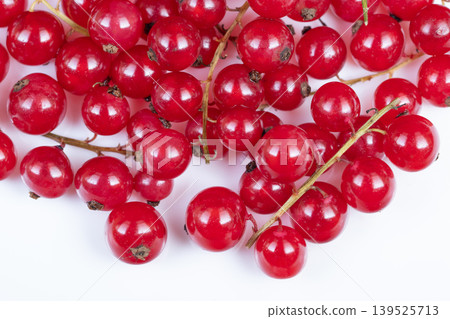 Shiny spherical red currants pattern for textiles. Vivid and glossy red currant motif featuring spherical elements suitable for decorative textile and craft purposes Shiny spherical red currants pattern for textiles. Vivid and glossy red currant motif featuring spherical elements suitable for decorative textile and craft purposes 139525713