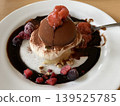 Chocolate and strawberry affogato 139525785
