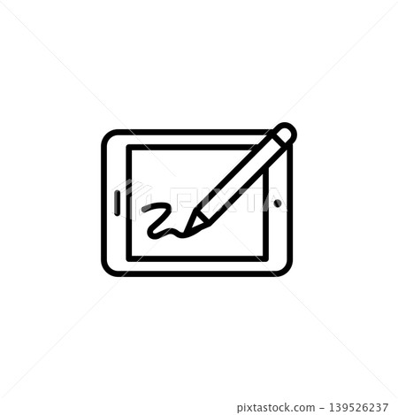 Digital Graphics Tablet Icon 139526237