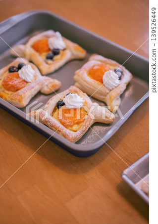 Apricot and cream Danish Apricot and cream Danish 139526449