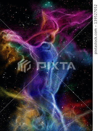 A stream of nebulae dancing wildly in space A stream of nebulae dancing wildly in space 139527052