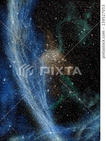 Nebulae traveling at high speed through outer space 139527053