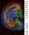 Colorful nebulae floating in space 139527055