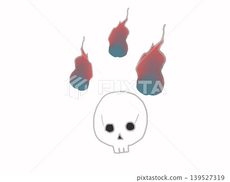 A skull and a floating spirit A skull and a floating spirit 139527319