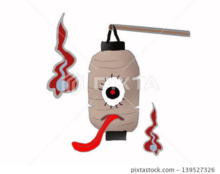 Illustration of a ghost lantern with a face Illustration of a ghost lantern with a face 139527326