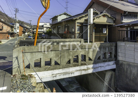 Kasaoka city center, Sumida River, Shonenji Bridge, Kasaoka City, Okayama Prefecture Kasaoka city center, Sumida River, Shonenji Bridge, Kasaoka City, Okayama Prefecture 139527380