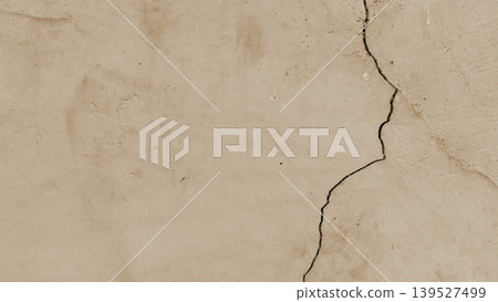 Vintage style cracked wall texture with natural cream color. 139527499