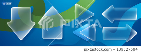 Transparent Glass Arrows Set Transparent Glass Arrows Set 139527594