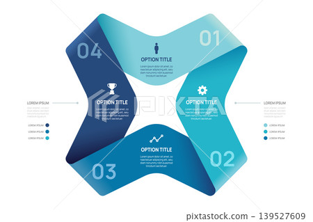 Venn diagram business infographic circle chart template 4 options, presentation with venn diagram elements vector illustration. Venn diagram business infographic circle chart template 4 options, presentation with venn diagram elements vector illustration. 139527609