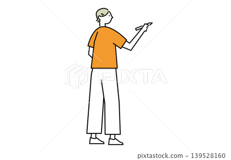 一位女士正在用鋼筆寫作 139528160