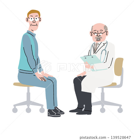 Male doctor and male patient 139528647