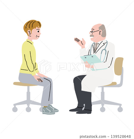 Male doctor and female patient 139528648
