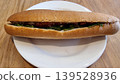 Fresh And Tasty Sandwich With Vegetables On Wooden Table 139528936