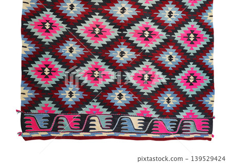 wool woven old antique Turkish rug wool woven old antique Turkish rug 139529424