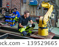Diverse Team 20-40s Reviewing Robotic Controller Settings 139529665