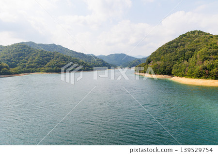 Suimei Lake and Kojiya Dam in midsummer Suimei Lake and Kojiya Dam in midsummer 139529754
