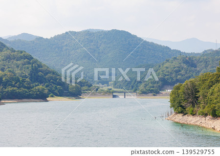 Suimei Lake and Kojiya Dam in midsummer Suimei Lake and Kojiya Dam in midsummer 139529755