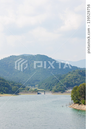 Suimei Lake and Kojiya Dam in midsummer Suimei Lake and Kojiya Dam in midsummer 139529756