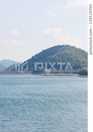 Suimei Lake and Kojiya Dam in midsummer 139529760