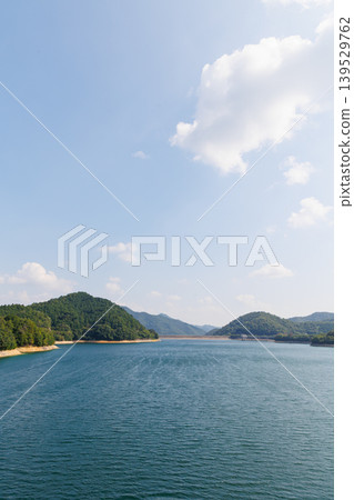 Suimei Lake and Kojiya Dam in midsummer Suimei Lake and Kojiya Dam in midsummer 139529762