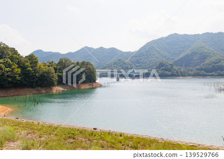 Suimei Lake and Kojiya Dam in midsummer 139529766