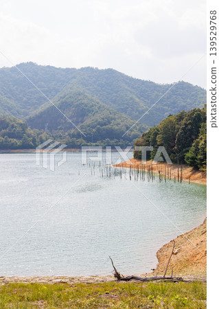 Suimei Lake and Kojiya Dam in midsummer 139529768