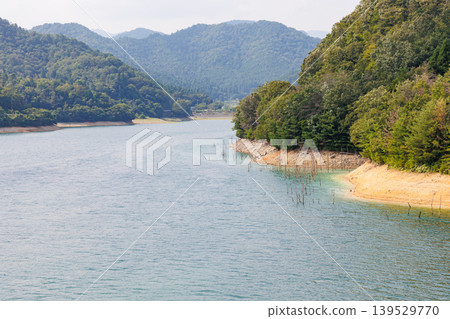 Suimei Lake and Kojiya Dam in midsummer 139529770