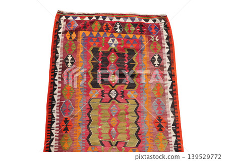 wool woven old antique Turkish rug wool woven old antique Turkish rug 139529772
