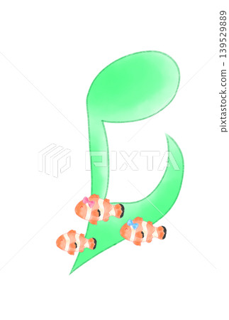上面有小丑魚的音符 上面有小丑魚的音符 139529889