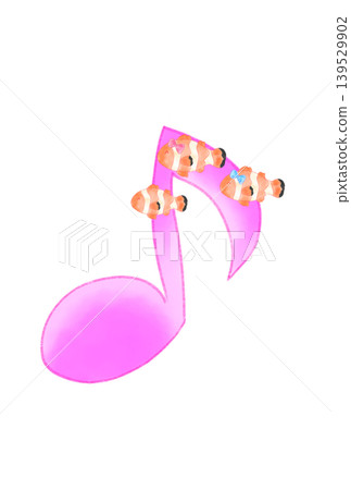上面有小丑魚的音符 上面有小丑魚的音符 139529902