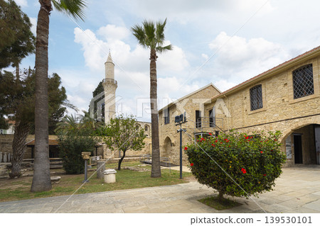 panoramic view of the internal courtyard of the castle in Larnaka, Cyprus 139530101