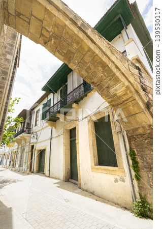 the historic alleys near the Djami Kebir Mosque in Larnaka, Cyprus the historic alleys near the Djami Kebir Mosque in Larnaka, Cyprus 139530117